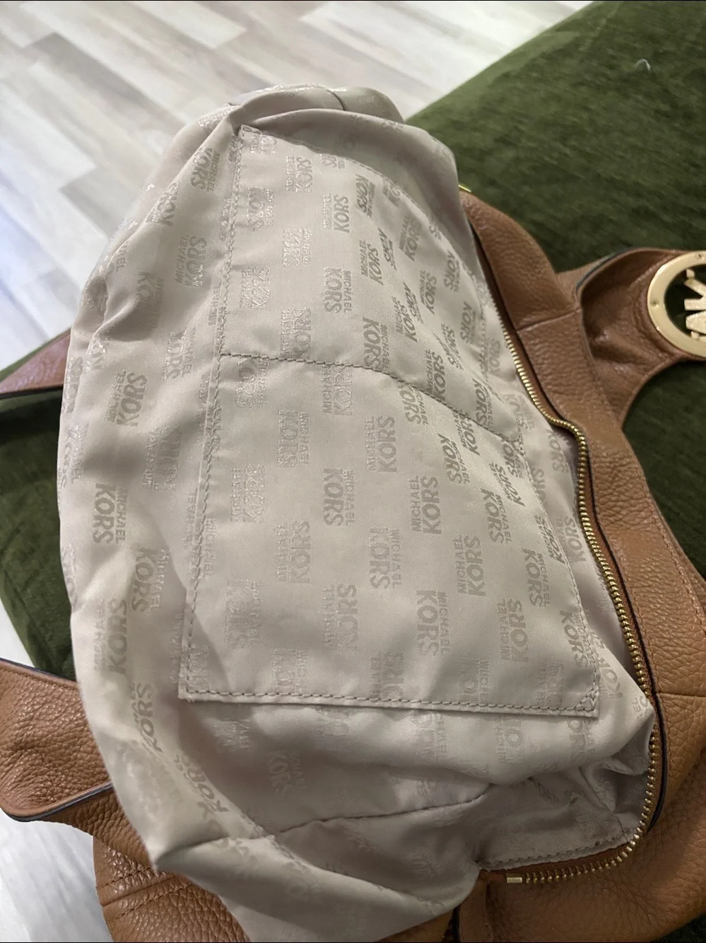 Michael Kors Large Fulton Tote Camel Leather Shoulder Bag